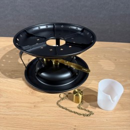 Classic réchaud à fondue avec brûleur à mèche noir Stöckli