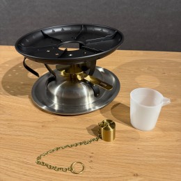 Rechaud Classic avec brûleur à mèche Inox Stöckli