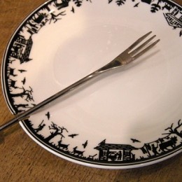 Assiettes fondue  Alpes blanche  4pce.